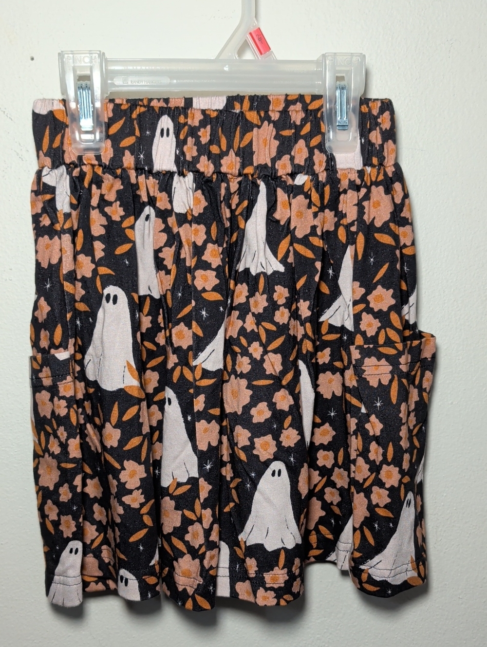 Halloween Skirt + T-Shirt Set - Hey Boo Hey Shirt + Floral Ghost Skirt Size 6 - Picture 6 of 8